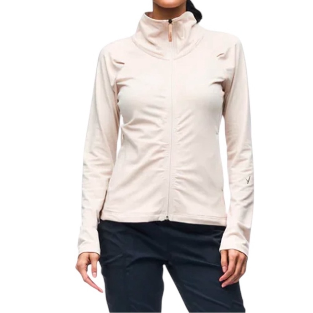 INDYEVA WOMEN'S Medium ASCIUTTA FULL ZIP JACKET Cream Coconut B5